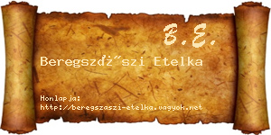 Beregszászi Etelka névjegykártya